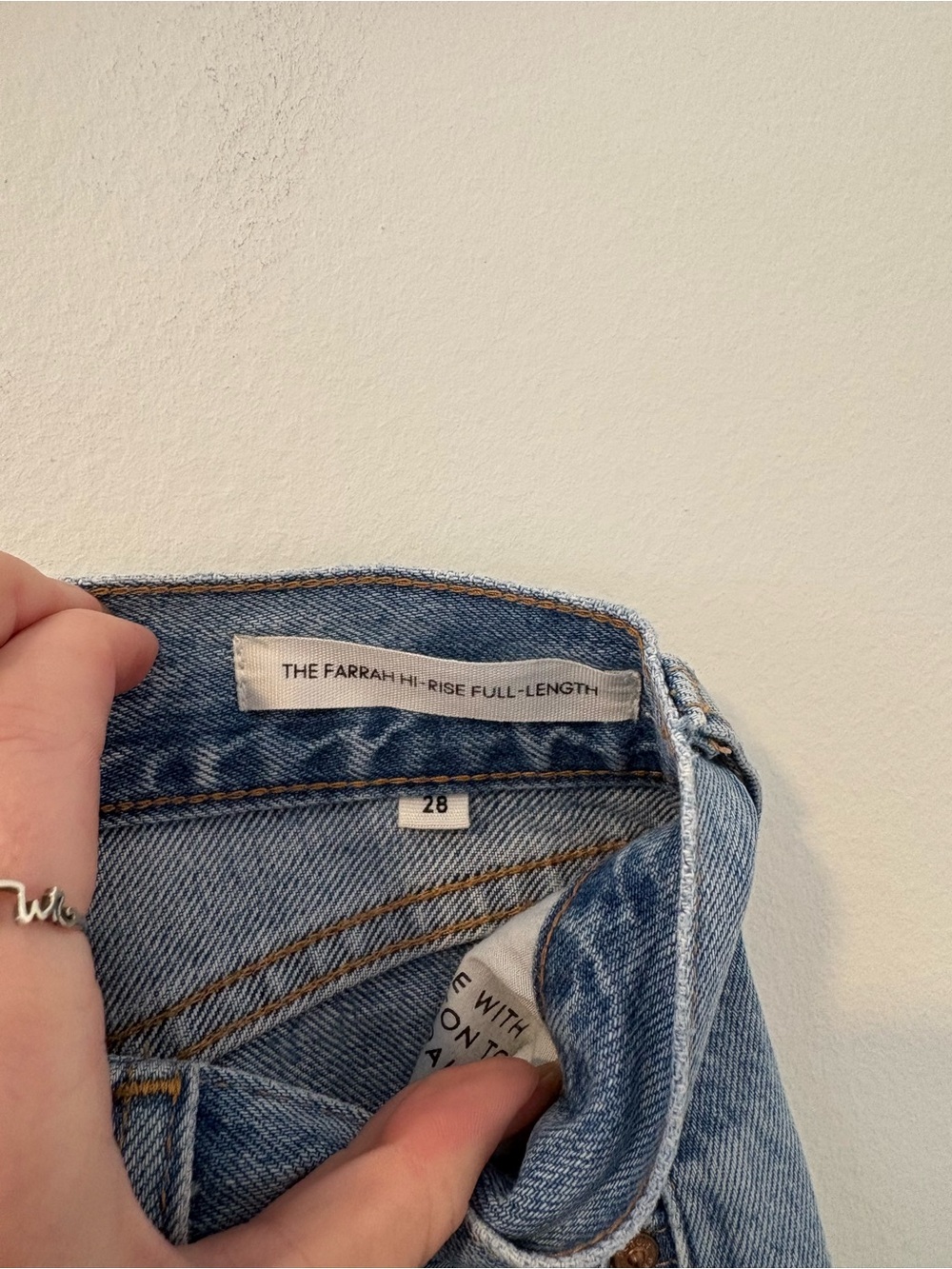 Denim Forum The Farrah High Rise Wide Leg Jean Size 28 - Picture 5 of 5